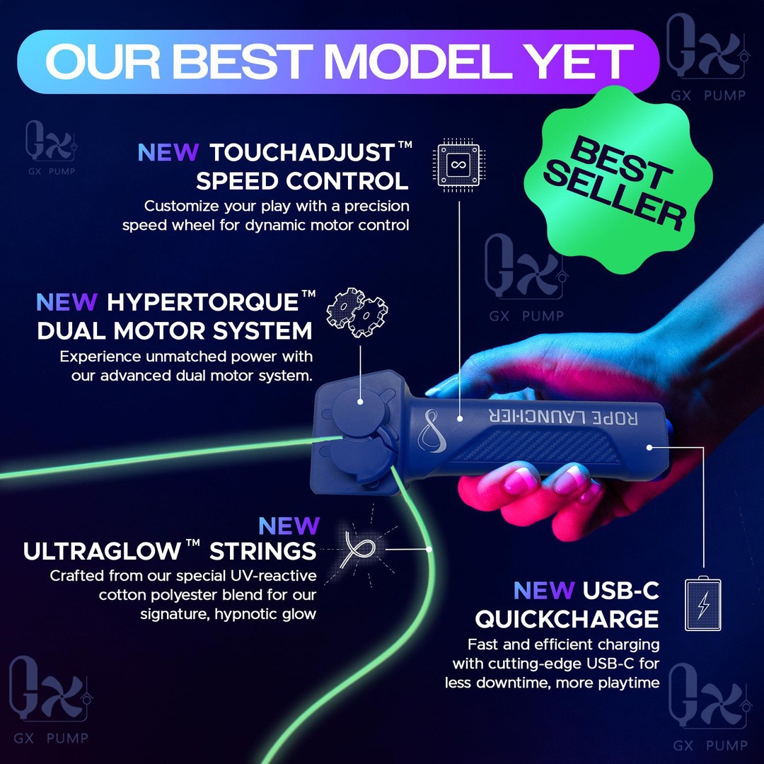 Handheld Adjustable Speed Luminous Rope Transmitter