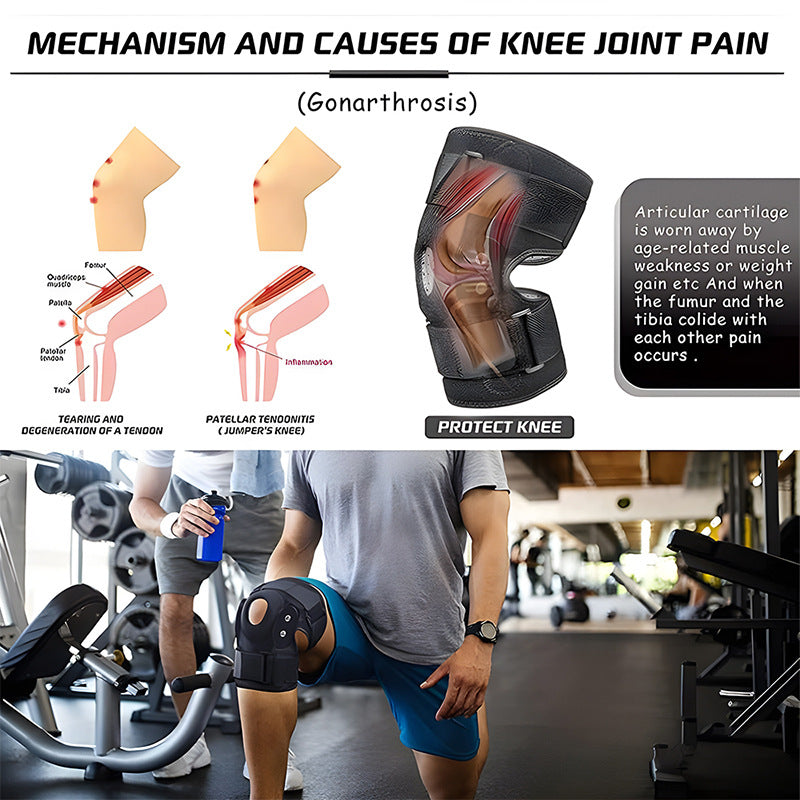 Sports Kneecaps Basketball Running Steel Plate Support Knee Joint Protective Sleeve