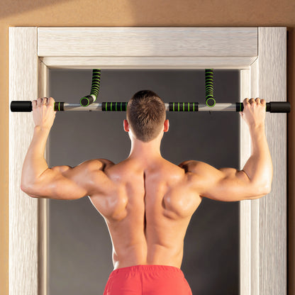 Doorway Pull Up Bar, Door Frame Chin Up Bar Push Up Bar For Home Gym Upper Body Workout, No Drilling Or Screws, Green